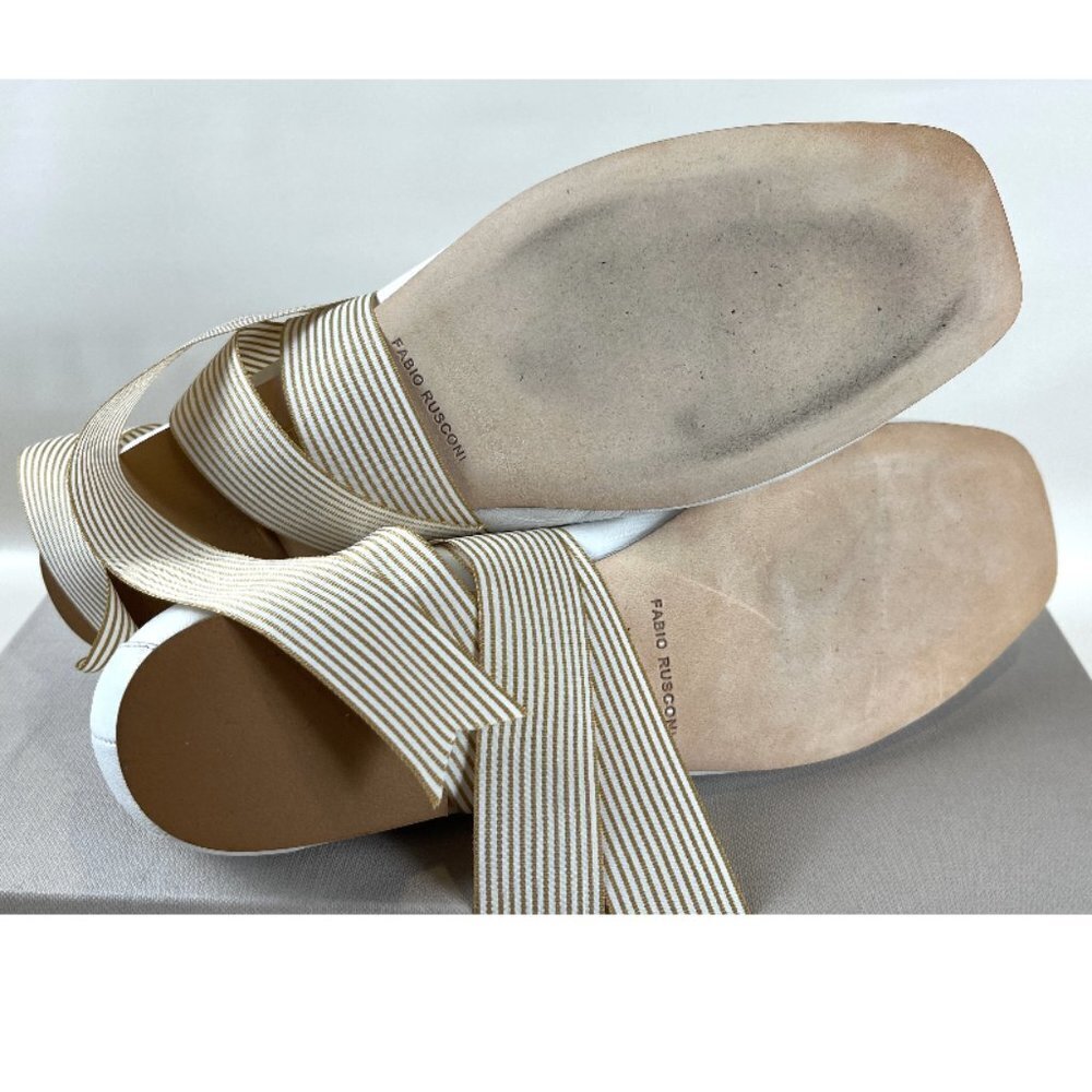 FABIO RUSCONI KIDSKIN LEATHER BALLET FLATS 6.5 - Picture 6 of 8